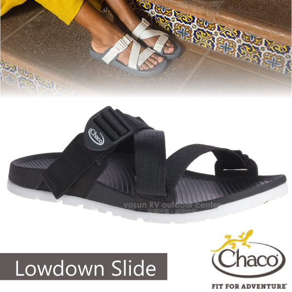 【美國 Chaco】女款 LOWDOWN SLIDE 休閒涼鞋/戶外拖鞋.海灘鞋.耐磨 /CH-LSW01-H405 黑✿30E010